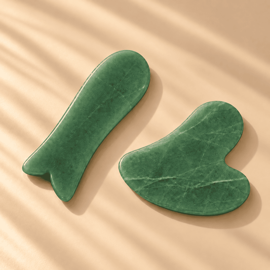 Gua Sha Stein grüner Quarz