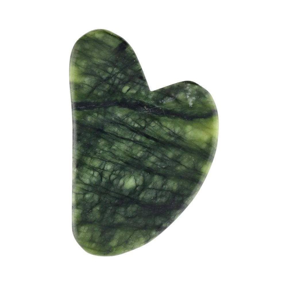 Jade Gua Sha in Herzform – Naturstein Beauty-Tool für Gesichtsmassage und Hautpflege