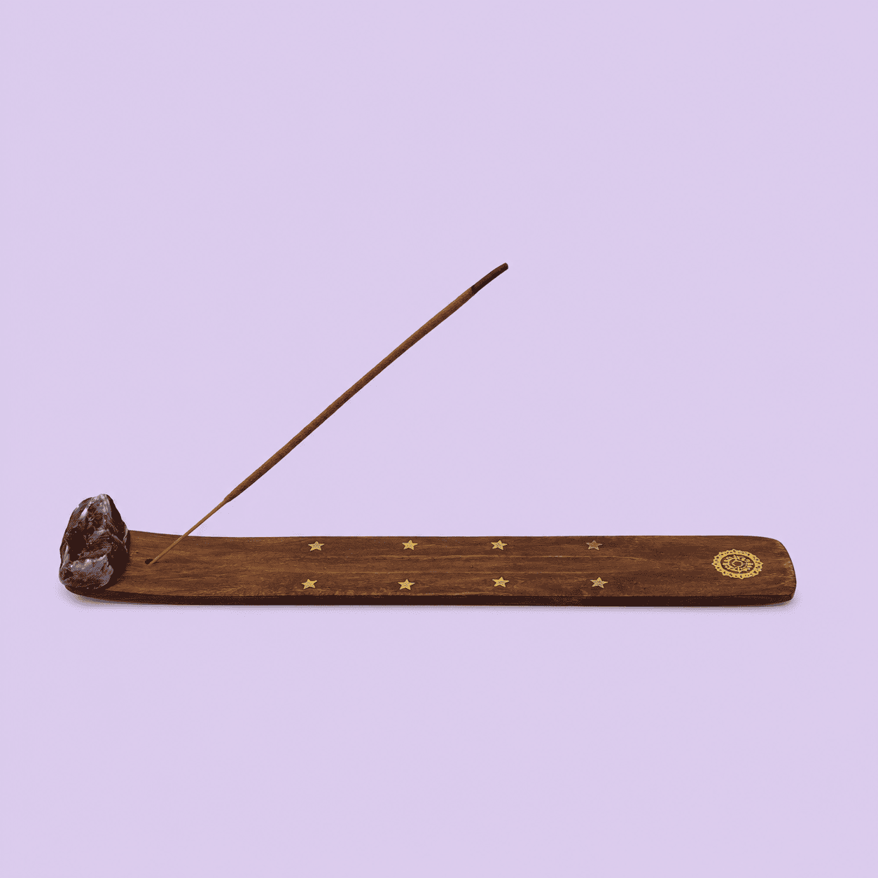Räucherstäbchenhalter Holz & Edelstein Roh