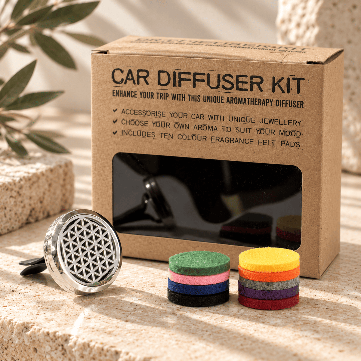 Auto- Diffuser und Duftöl Set