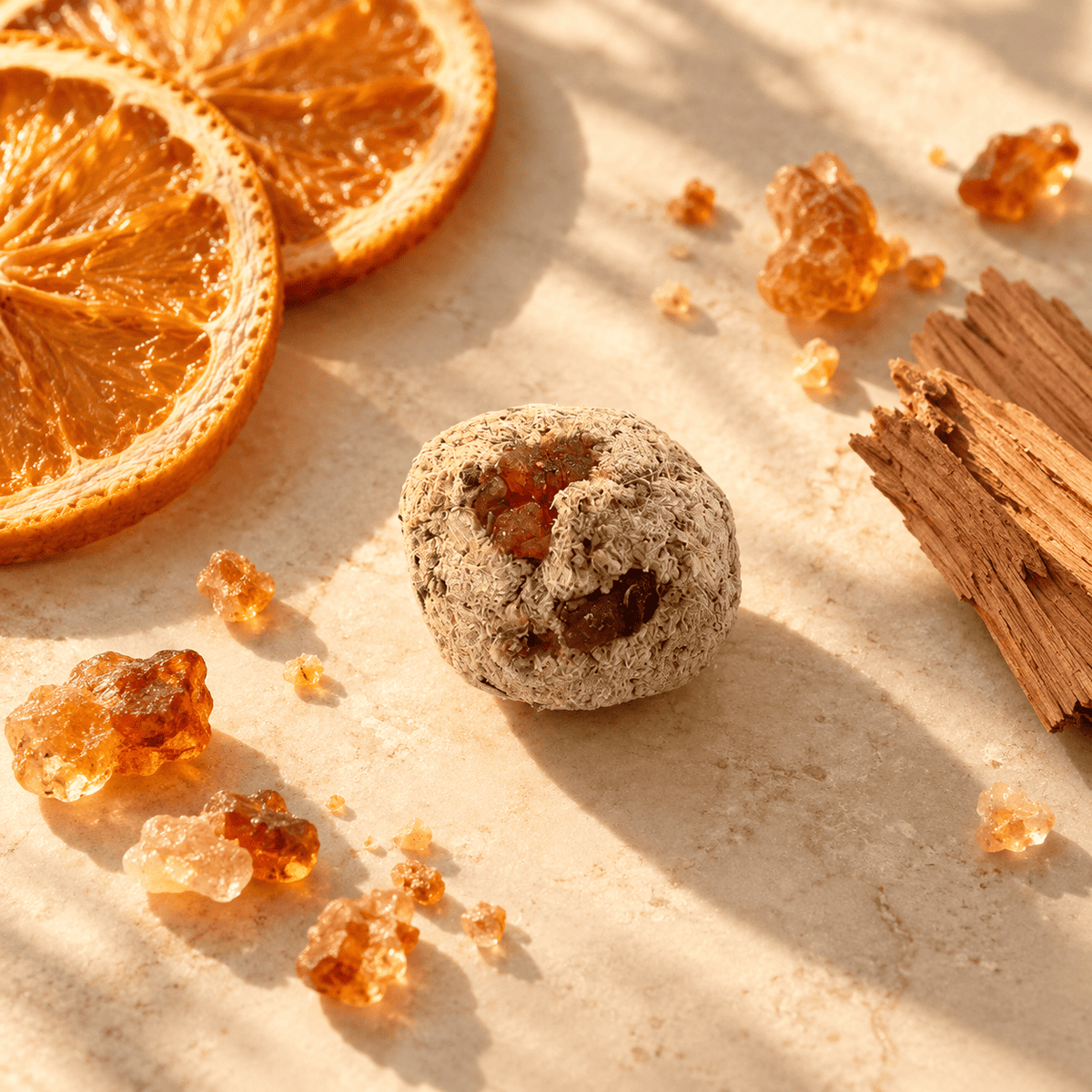 Weihrauch und Orange Räucherkugel Premium