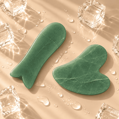 Gua Sha Stein grüner Quarz
