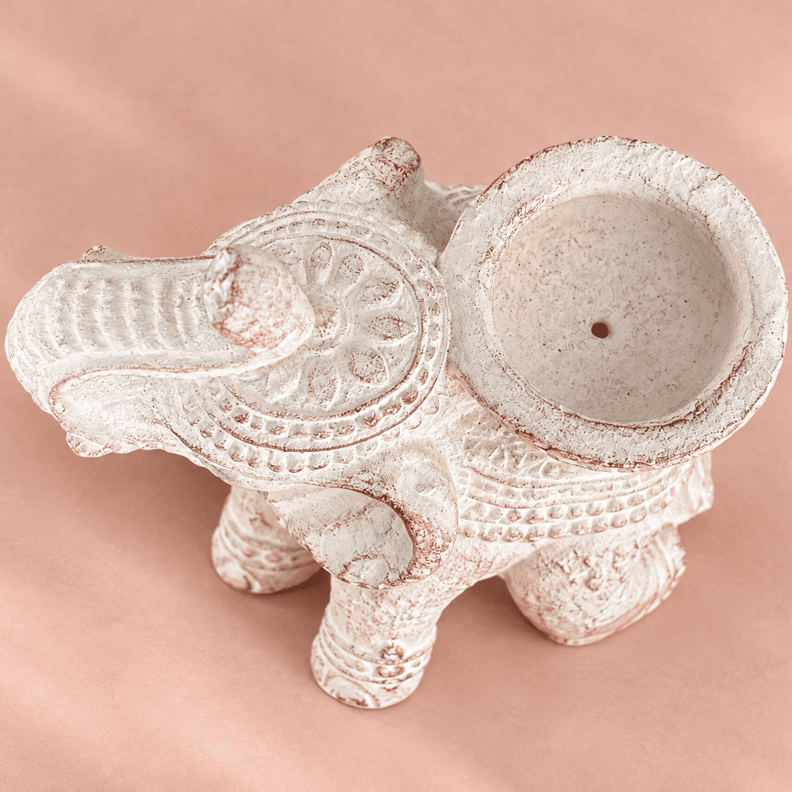 Räucherstäbchenhalter Elefant Creme