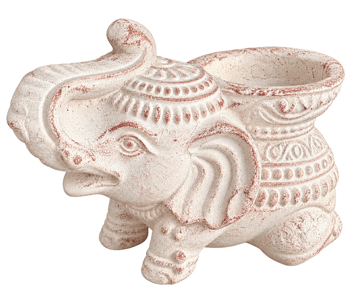 Räucherstäbchenhalter Elefant Creme