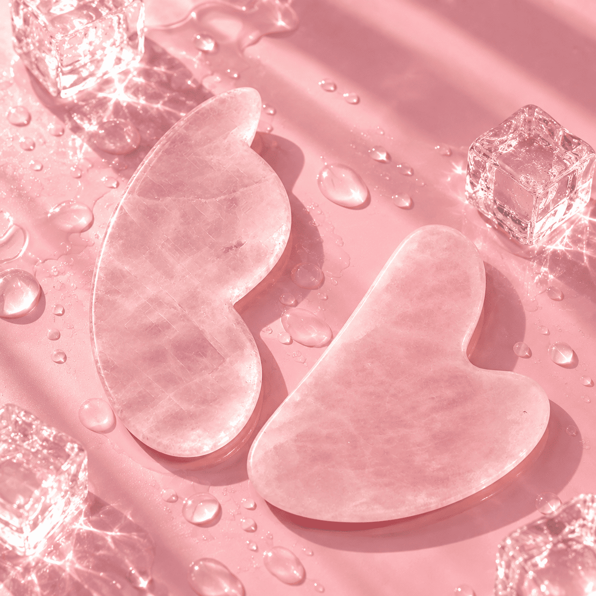 Gua Sha Stein Rosenquarz