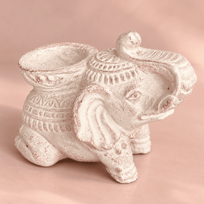 Räucherstäbchenhalter Elefant Creme