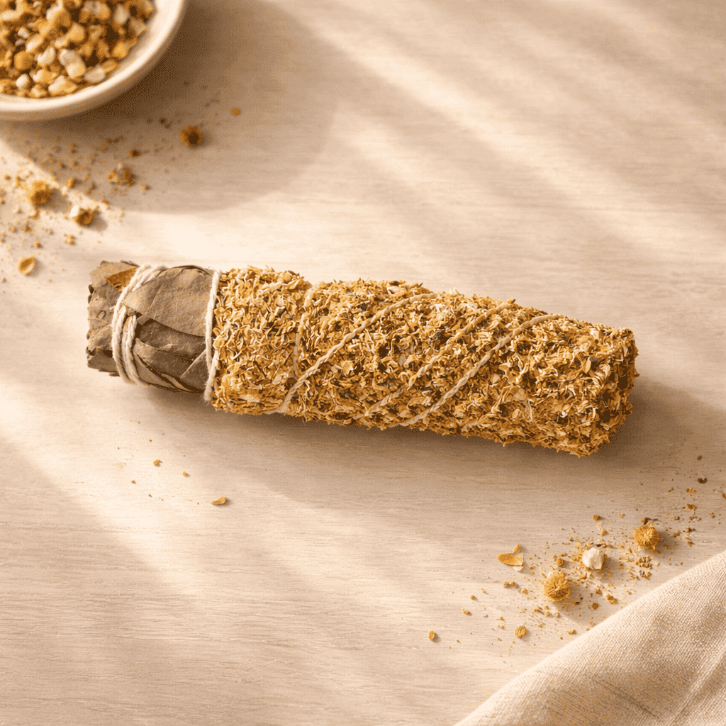 Eukalyptus Räucherbündel mit Kamille und Ringelblume für sanfte Entspannung und eine leichte, blumige Atmosphäre