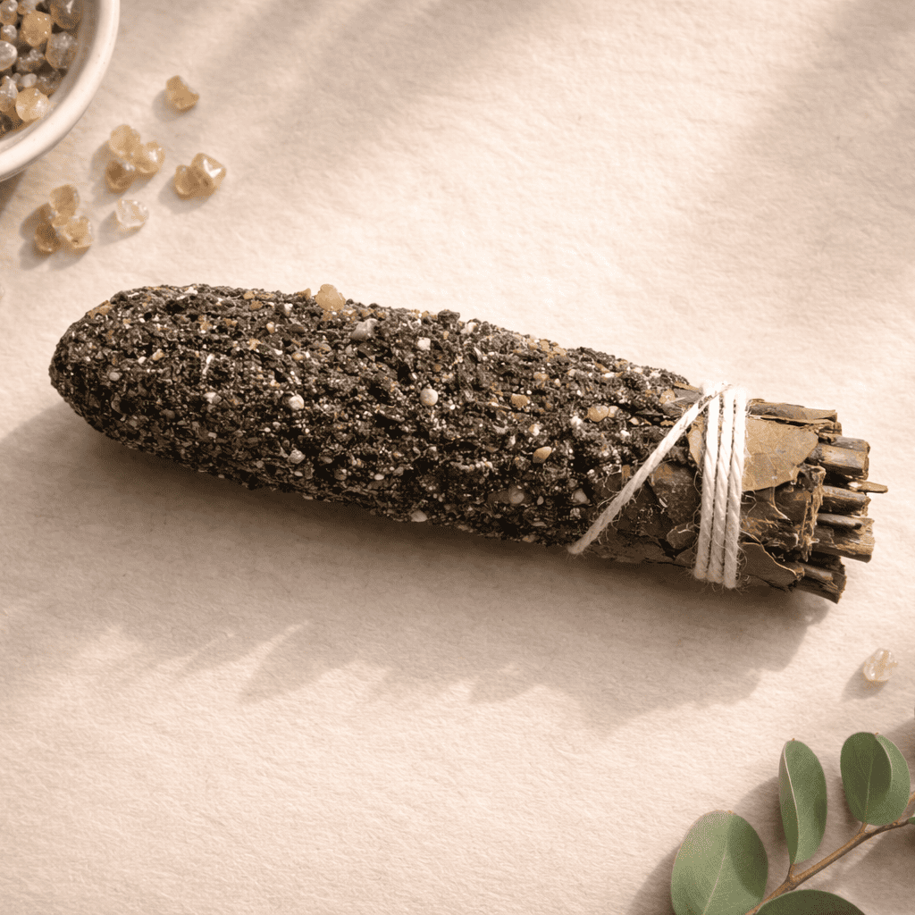 Eukalyptus Räucherbündel mit Kopal Harz für klärende Rituale und eine angenehme, warme Atmosphäre