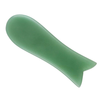 Gua Sha grün Quarz Fischform – Massage-Stein für straffere Haut und Self-Care Rituale