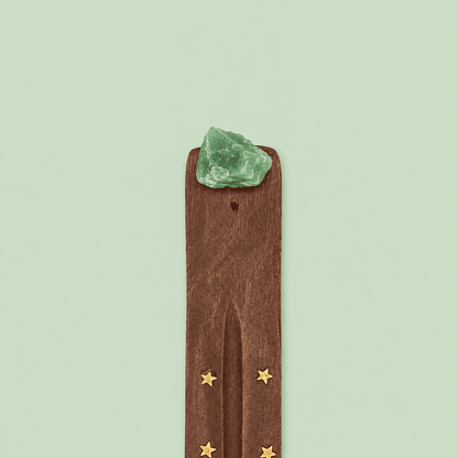 Räucherstäbchenhalter Holz & Edelstein Roh