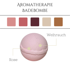 Weihrauch & Rose Aromatherapie Badebombe Cocoeco